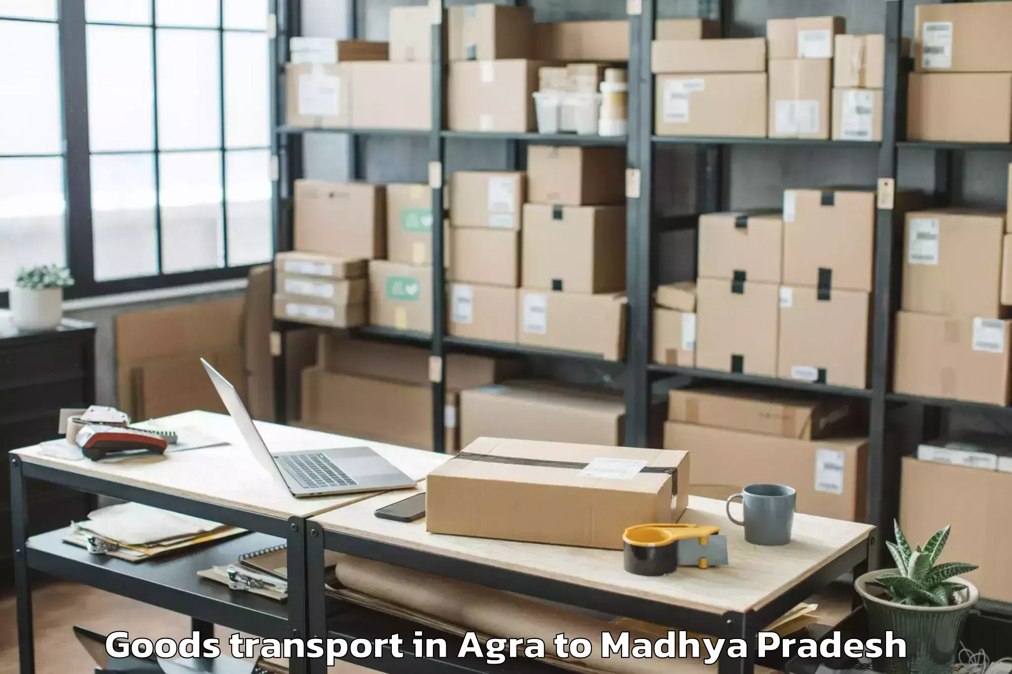 Book Your Agra to Khargone Goods Transport Today